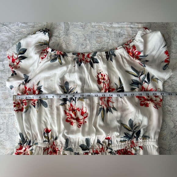 Red and White Ruched Asymmetrical Sundress,jumpsuit - Picture 5 of 14